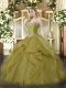 Glittering Sleeveless Lace Up Floor Length Beading and Ruffles Quinceanera Dress