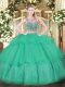Attractive Sleeveless Beading and Ruffled Layers Lace Up Sweet 16 Quinceanera Dress