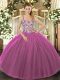 Captivating Floor Length Purple Vestidos de Quinceanera Straps Sleeveless Lace Up