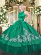 Modern Sleeveless Clasp Handle Floor Length Embroidery 15 Quinceanera Dress