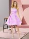 Cheap Lilac Scoop Neckline Bowknot Court Dresses for Sweet 16 Sleeveless Zipper