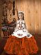 Floor Length Ball Gowns Sleeveless Rust Red Little Girls Pageant Dress Wholesale Zipper