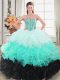 Multi-color Sleeveless Beading and Ruffled Layers Floor Length Quinceanera Dress