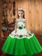 Ball Gowns Little Girl Pageant Dress Straps Organza Sleeveless Floor Length Lace Up