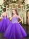 Lavender Spaghetti Straps Lace Up Appliques Little Girls Pageant Gowns Sleeveless Lavender Spaghetti Straps Lace Up Appliques Little Girls Pageant Gowns Sleeveless