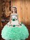 Floor Length Ball Gowns Sleeveless Apple Green Pageant Dress Womens Lace Up