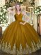 Brown Sleeveless Tulle Zipper Sweet 16 Quinceanera Dress for Military Ball and Sweet 16 and Quinceanera