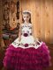 Elegant Sleeveless Embroidery and Ruffled Layers Lace Up Winning Pageant Gowns
