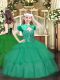 Discount Sleeveless Beading and Ruffled Layers Lace Up Little Girls Pageant Dress