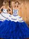 Sleeveless Embroidery and Ruffles Lace Up Quinceanera Dress