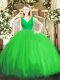 Modern Sleeveless Tulle Zipper Quinceanera Dresses for Military Ball and Sweet 16 and Quinceanera