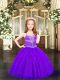 Sleeveless Beading Lace Up Little Girls Pageant Dress