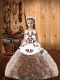 Wonderful Straps Sleeveless Lace Up Little Girl Pageant Gowns Multi-color Fabric With Rolling Flowers