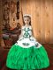 Lovely Sleeveless Embroidery and Ruffles Lace Up Pageant Dress Toddler