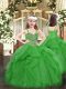 Attractive Sleeveless Lace Up Floor Length Beading and Ruffles Little Girl Pageant Dress