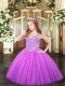 Sleeveless Lace Up Floor Length Appliques Kids Pageant Dress