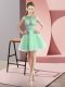 Sleeveless Zipper Mini Length Beading and Bowknot Evening Dress