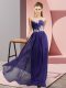 Luxurious Floor Length Empire Sleeveless Purple Prom Dress Lace Up