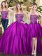 Custom Fit Beading Quinceanera Dresses Purple Lace Up Sleeveless Floor Length