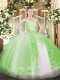 Adorable Tulle Lace Up Sweetheart Sleeveless Floor Length Quince Ball Gowns Ruffles