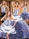 Modern Multi-color Strapless Neckline Embroidery Vestidos de Quinceanera Sleeveless Lace Up