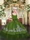 Sweet Scoop Sleeveless Taffeta Kids Pageant Dress Beading and Appliques Zipper
