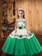 Organza Sleeveless Floor Length Kids Formal Wear and Embroidery