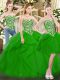 Extravagant Tulle Sleeveless Floor Length Quinceanera Gown and Beading and Ruffles