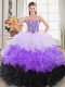 Lace Up Quince Ball Gowns Multi-color for Sweet 16 and Quinceanera with Beading and Ruffles