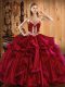 Ideal Floor Length Ball Gowns Sleeveless Wine Red Sweet 16 Dresses Lace Up Ideal Floor Length Ball Gowns Sleeveless Wine Red Sweet 16 Dresses Lace Up