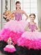 Sweetheart Sleeveless Lace Up Ball Gown Prom Dress Multi-color Organza