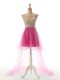 Traditional Scoop Sleeveless Tulle Prom Dresses Appliques Backless