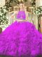 Beading Quinceanera Gown Lilac Zipper Sleeveless Floor Length