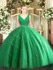 Cheap Green Zipper Ball Gown Prom Dress Beading Sleeveless Floor Length