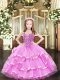 Lilac Sleeveless Beading and Ruffled Layers Floor Length Pageant Dresses
