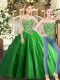 Great Green Sweetheart Lace Up Beading Sweet 16 Dresses Sleeveless