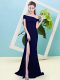 Stylish Sleeveless Floor Length Ruching Zipper Court Dresses for Sweet 16 with Royal Blue
