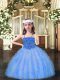 Best Organza Sleeveless Floor Length Girls Pageant Dresses and Beading and Ruffles