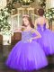 Stunning Sleeveless Lace Up Floor Length Appliques Little Girl Pageant Dress