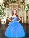 Sleeveless Lace Up Floor Length Beading Kids Formal Wear