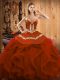 Pretty Organza Sleeveless Floor Length Sweet 16 Dresses and Embroidery and Ruffles