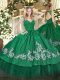 V-neck Sleeveless Taffeta Vestidos de Quinceanera Beading and Appliques Zipper