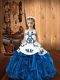 Latest Straps Sleeveless Organza Pageant Gowns For Girls Embroidery and Ruffles Lace Up