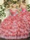 Floor Length Ball Gowns Sleeveless Watermelon Red Ball Gown Prom Dress Zipper
