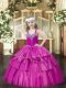Sleeveless Beading and Ruffled Layers Lace Up Pageant Dress for Teens
