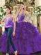 Designer Sleeveless Beading and Ruffles Lace Up Sweet 16 Quinceanera Dress