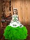 Classical Sleeveless Embroidery and Ruffles Floor Length Girls Pageant Dresses