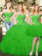Excellent Sweetheart Sleeveless Lace Up 15th Birthday Dress Green Organza