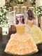 Sleeveless Beading and Ruffled Layers Lace Up Pageant Gowns For Girls
