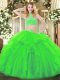 Floor Length Quinceanera Dresses High-neck Sleeveless Backless